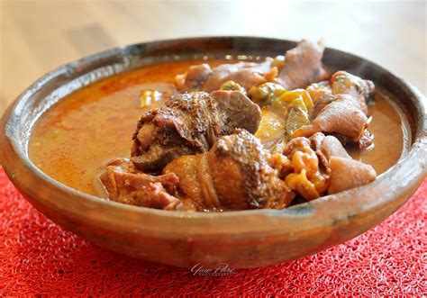 Ghana Fufu And Soup Ghanaian Palm Nut Soup With Goat Tropical Sun