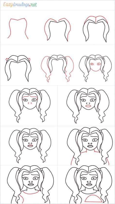 How To Draw Harley Quinn Step By Step 12 Easy Phase