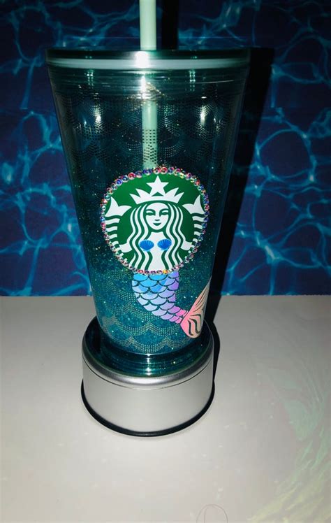 Customized 16oz Starbucks Mermaid Tumbler Etsy