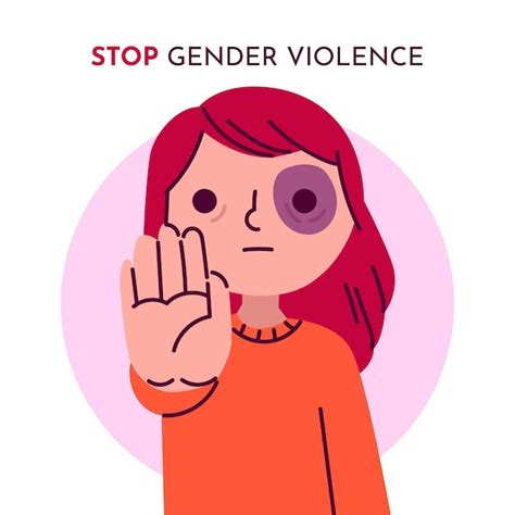 Free Vector Stop Gender Violence Concept