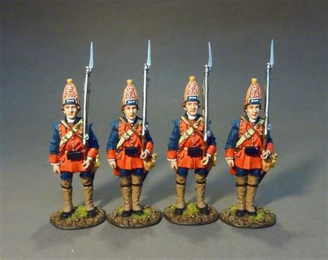 Rrbnj 08n New Jersey Provincial Regiment Grenadiers At Attention Set