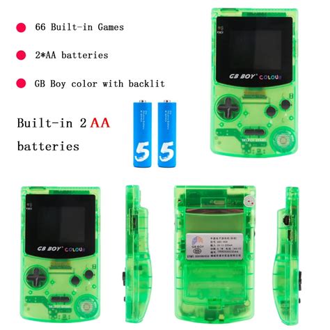 Gb Boy Colour Color Handheld Game Player 27 Portable Classic Game
