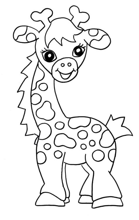 Little Giraffe Printable Coloring Page Download Print Or Color