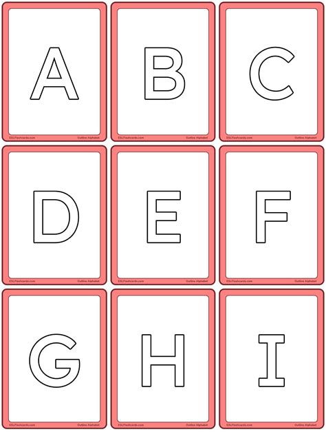 20 Alphabets Outline Pictures Free Coloring Pages