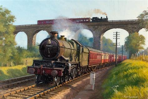 Railway And Landscape Paintings By Rob Rowland Gra Railroad Art Steam