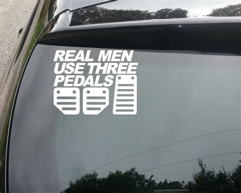 car styling for real men use 3 pedals funny car window bumper jdm dub vag vw vinyl decal sticker