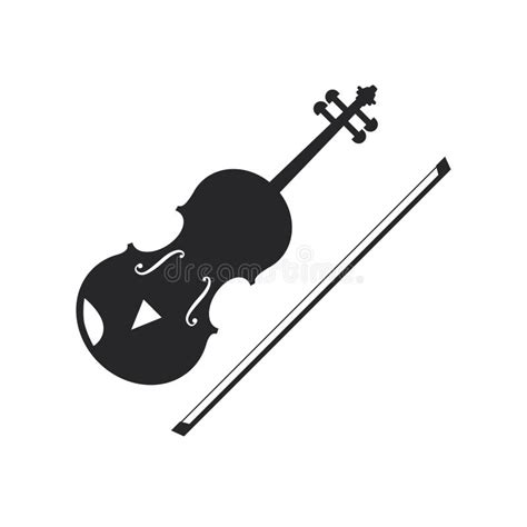 Lazo Negro Relleno Y Violín Instrumento De Cuerdas Musicales Icono