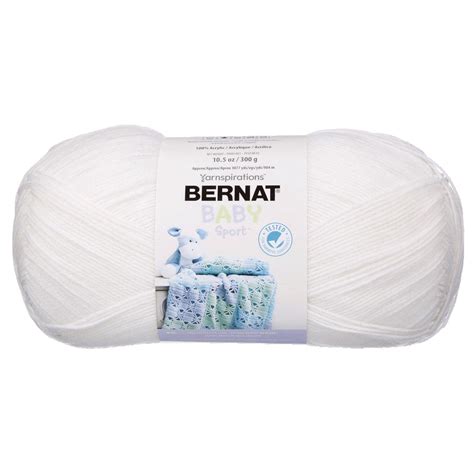 Bernat Baby Sport Yarn White Colour White Rossy