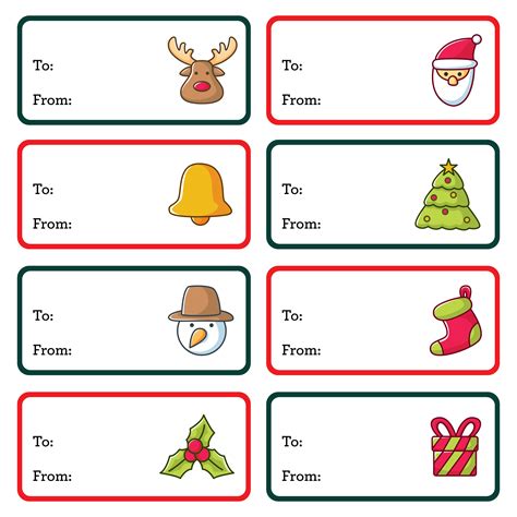 Best Free Printable Christmas Label Templates PDF For Free At Printablee