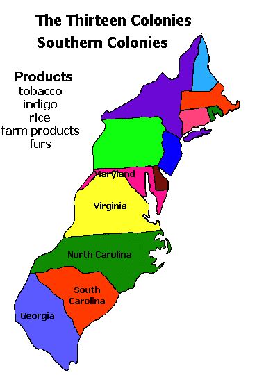 Colonial America Southern Colonies