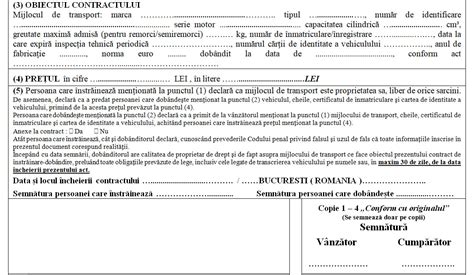 Contract De Vanzare Cumparare Auto In Model Editabil Word