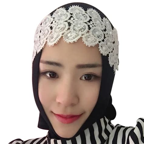 Muslim Lace Headscarf Accessories Hijabs Ornament Women Inner Hijabs