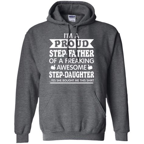 men s proud step father of awesome step daughter fathers day hoodie teeever sonshirt