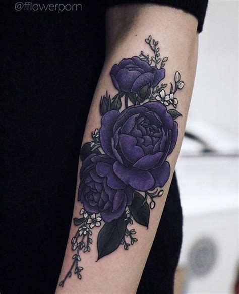 Does purple ink show up on brown skin? Purple Flower Tattoos on Pinterest | Lilac tattoo ...