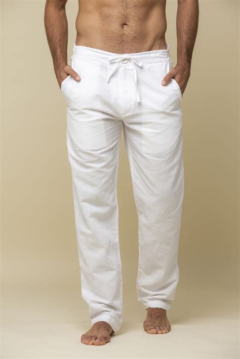 Agregar Más De 70 Pantalones Blancos Lino Hombre Muy Caliente