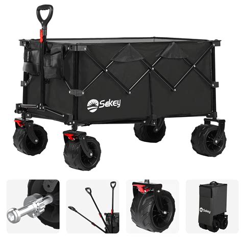 Buy Sekey Collapsible Folding Wagon Cart With Brake Large Capacity
