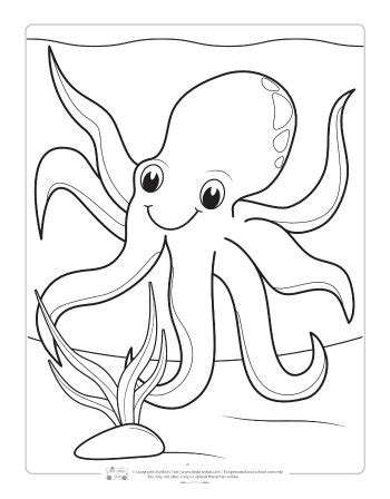 Animal coloring pages printable coloring pages for kids: Ocean Animals Coloring Pages for Kids - itsybitsyfun.com