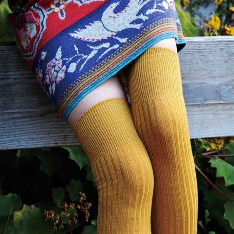 Wool Blend Ribbed Over The Knee Socks Sock Garden