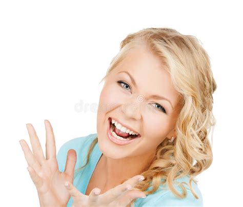 Excited Face Of Woman Stock Photo Image Of Astonished 35132406