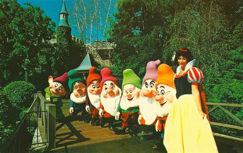 My Favorite Disney Postcards Snow White And The Seven Dwarfs In Disneyland
