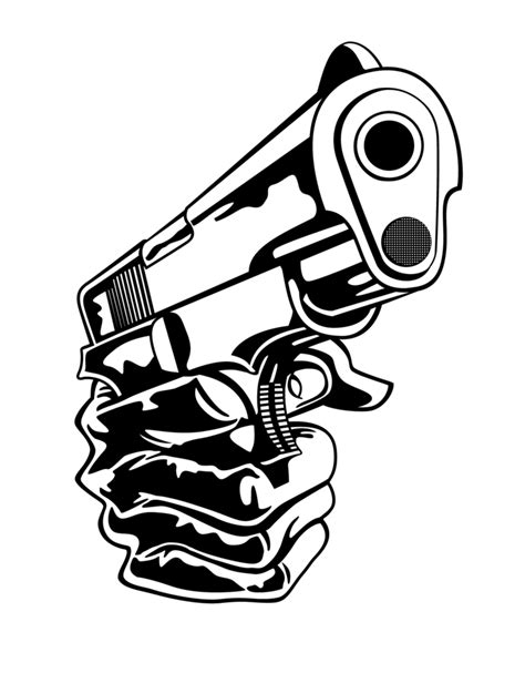 Gun In Hand Vector Freevectors