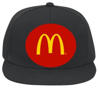 Mcdonalds - Flat Bill Fitted Hats 123-969 - Custom Heat Pressed png image