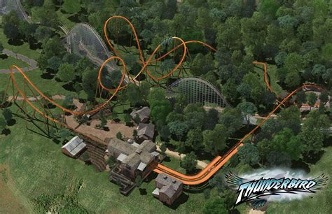 Holiday World Thunderbird Coaster Aerial View Desktop Wallpaper