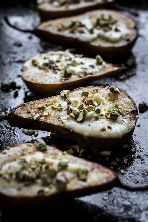 Roasted Pears With Brie And Pistachios Regan Baroni Recipe