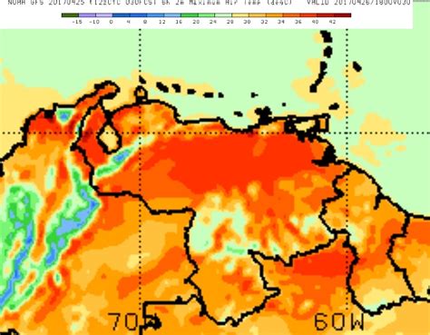 Clima Venezuela Condiciones Atmosféricas Y Pronósticos 26 De Abril