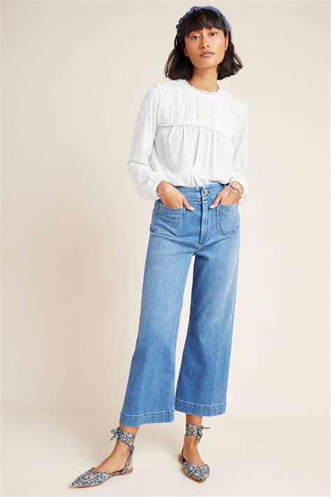 Pilcro Ultra High-Rise Wide-Leg Jeans | Wide leg jeans, Cropped wide leg jeans, Wide leg jeans 