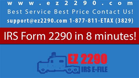 Form 2290 Online Filing 2019 2020 E File Hvut Form 2290 With Ez2290