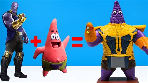 Making Superheroes Thanos Mod Patrick Star With Clay 🧟 Superheroes