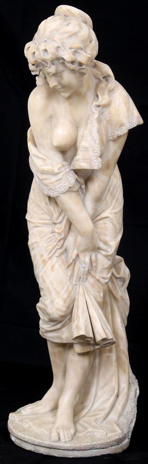 Lot Alabaster Sculpture Of A Nude Woman