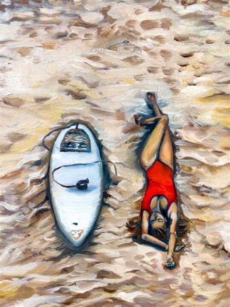Surfing Is Loveoil Painting On Canvas 미술작품 Ekaterina Larina로 Artmajeur