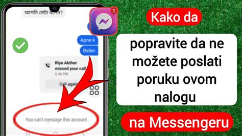 Kako popraviti da ne možete poslati poruku ovom računu na Messengeru YouTube