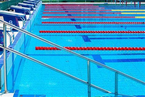 Lanes Of A Competition Swimming Pool Stock Photo Image Of Fitness