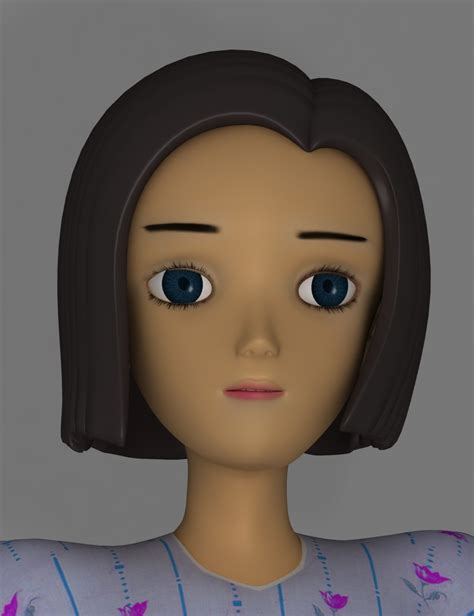 3d Model Girl Cartoon