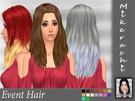 Mikerashi Event Hair Retextured Sims 4 Hairs