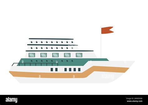Passenger Ship Yacht Travelling Marine Transport Cruise Trip On Sea