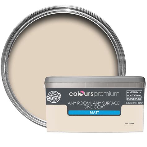 Colours Premium Soft Coffee Matt Emulsion Paint 25l Departments