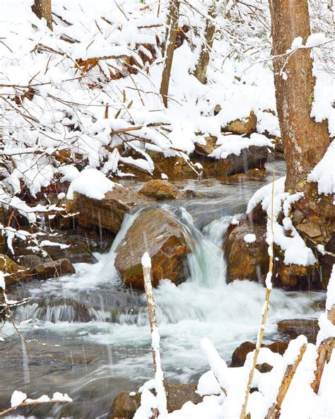 Snowy Stream In Virginia Photograph By Lisa Heishman Fine Art America