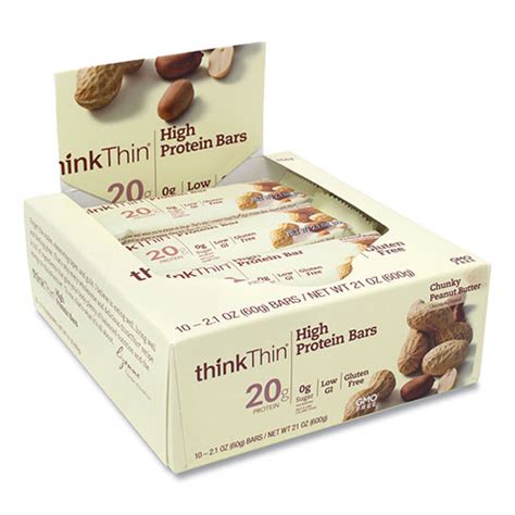 Thinkthin® High Protein Bars Chunky Peanut Butter 21 Oz Bar Best