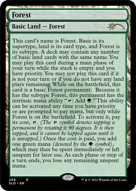 Forest 258 Full Text Lands Secret Lair Drop Series Magic The