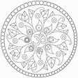 Mandala with various symbols - Mandalas Kids Coloring Pages