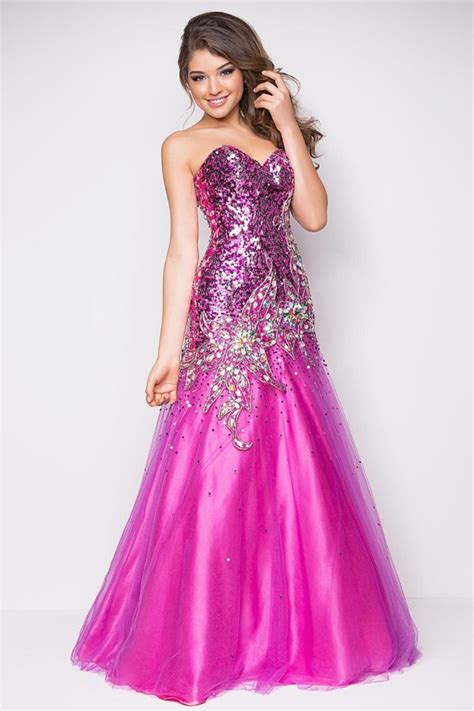 Hot Pink Sequined Sparkling Prom Dress 20141 600×900 Pretty