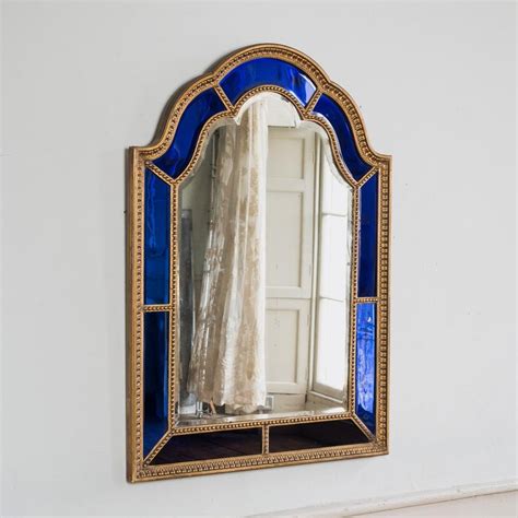 1920s Italian Blue Glass Mirror For Sale At 1stdibs