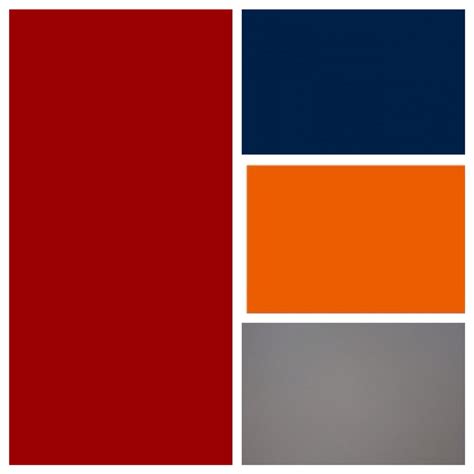 Fall Wedding Color Palette Red Orange Navy Greygray Red Colour