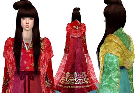 Traditional Ancient Chinese Female Costume The Sims 4