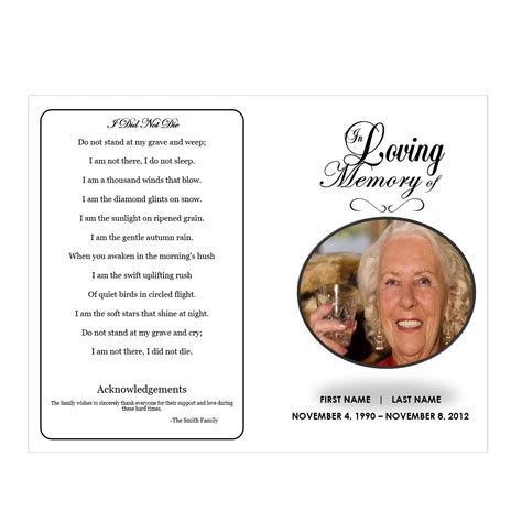 In Loving Memory Template Free Download Printable Templates