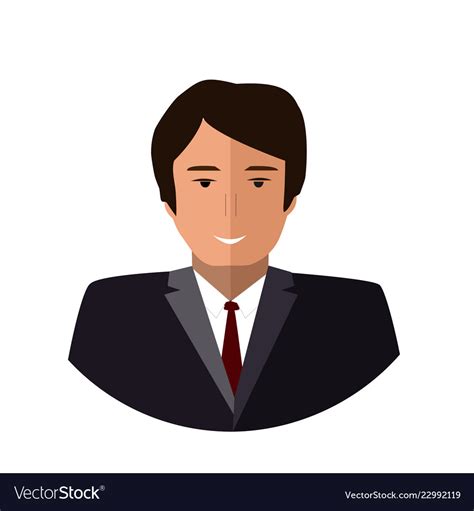 Boss Icon Flat Colorful Royalty Free Vector Image